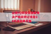 山西YQ农投资源服务资产拍卖转让项目1-4号政府债定融