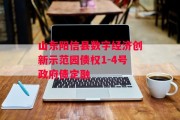 山东阳信县数字经济创新示范园债权1-4号政府债定融