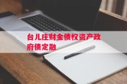 台儿庄财金债权资产政府债定融
