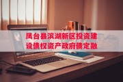 凤台县滨湖新区投资建设债权资产政府债定融