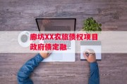 廊坊XX农旅债权项目政府债定融