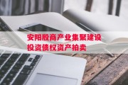 安阳殷商产业集聚建设投资债权资产拍卖
