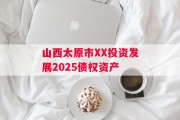 山西太原市XX投资发展2025债权资产