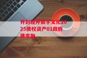 开封经开数字文化2025债权资产01政府债定融