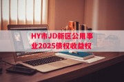 HY市JD新区公用事业2025债权收益权