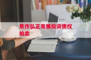 焦作弘正发展投资债权拍卖