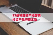 SS县城鑫资产经营债权资产政府债定融
