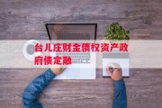台儿庄财金债权资产政府债定融