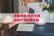 安徽界首2025年债权资产政府债定融