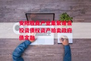 安阳殷商产业集聚建设投资债权资产拍卖政府债定融