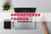 邹城市城资控股债权资产政府债定融
