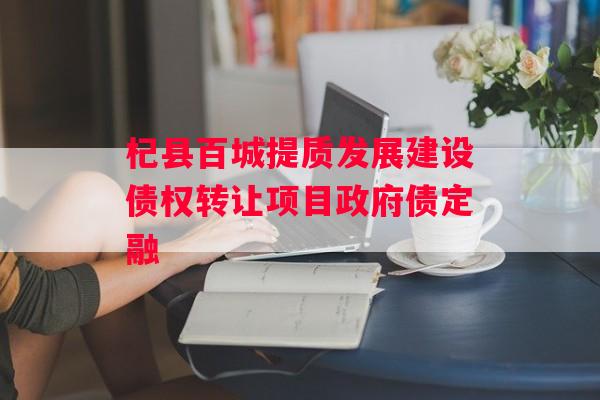 杞县百城提质发展建设债权转让项目政府债定融